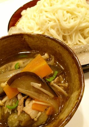 野菜たっぷりのつけ麺(冷麦)-レシピのメイン写真