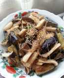 3つの食感！なすとエリンギの春雨炒め