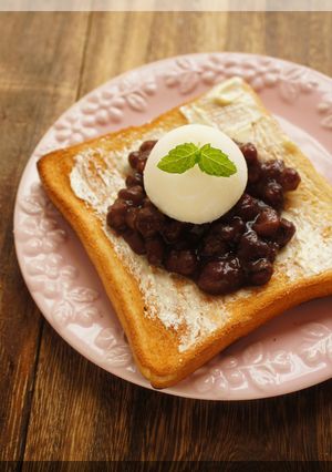 * あんバター&雪見大福トースト♪-レシピのメイン写真