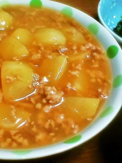 カブの肉そぼろあんかけ+葉の塩漬け-レシピのメイン写真