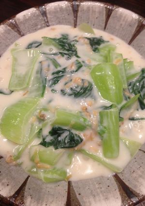 切りイカと青梗菜のクリーム煮-レシピのメイン写真