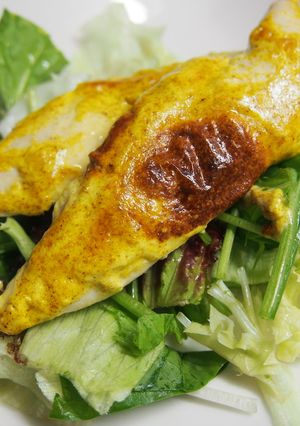 鶏ささみのしっとりカレーマヨ焼き-レシピのメイン写真