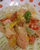 簡単！鶏むねのオーロラソース和え♪