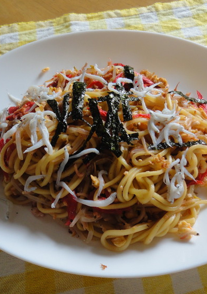 桜えびとじゃこの和風焼きそば　-レシピのメイン写真