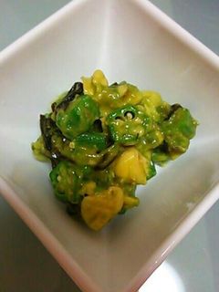 アボカドオクラの塩昆布あえ-レシピのメイン写真