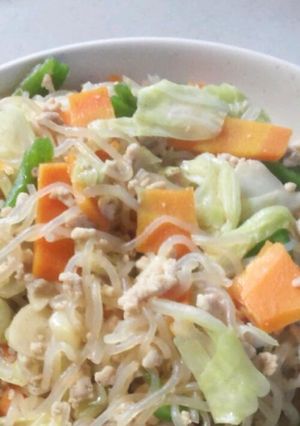 白滝入り野菜のニンニク醤油炒め-レシピのメイン写真