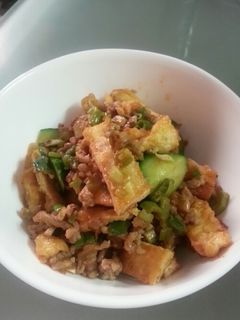 キュウリのピリ辛肉味噌炒め-レシピのメイン写真