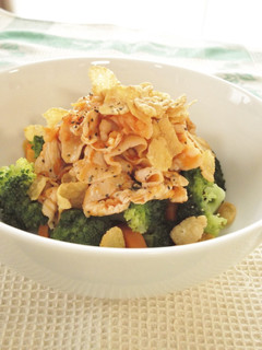 温野菜と豚しゃぶの香味ケチャップ和え-レシピのメイン写真