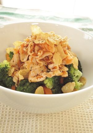温野菜と豚しゃぶの香味ケチャップ和え-レシピのメイン写真