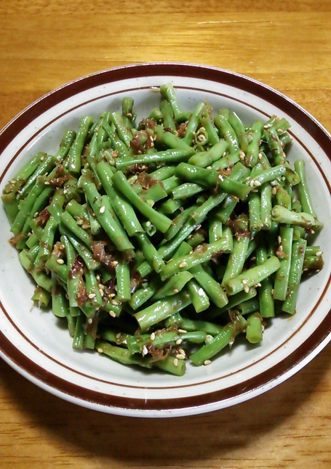 ささげ豆の鰹節とごま和え-レシピのメイン写真