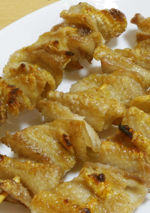 ちょーうま簡単・ヘルシー鳥皮焼き鳥！-レシピのメイン写真