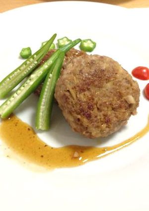 シャキシャキれんこんハンバーグ-レシピのメイン写真