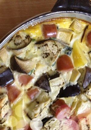 具だくさん★ごろごろ野菜の和風キッシュ-レシピのメイン写真