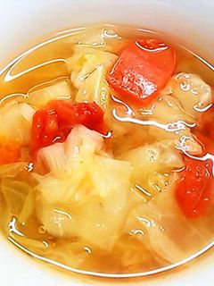 【簡単】キャベツとトマトの食べるスープ-レシピのメイン写真