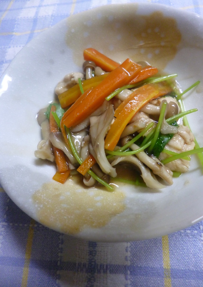 ２人分・きのことささみの煮物-レシピのメイン写真
