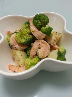 簡単♪ブロッコリーとえびのホットサラダ-レシピのメイン写真