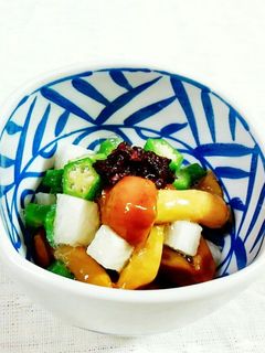 オクラ・なめこ・長芋のネバネバ酢の物♪-レシピのメイン写真