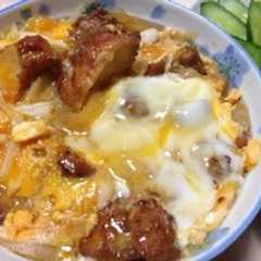 รูปของ ♡残り物唐揚げをリメイク♡簡単唐揚げ丼♫