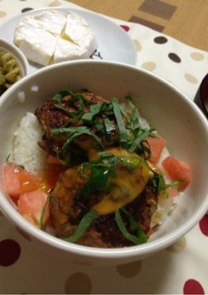 【1人ご飯】ふわふわつくね丼-レシピのメイン写真