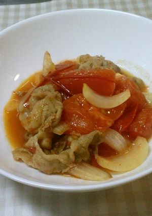 豚肉とトマトのスイートチリソース炒め-レシピのメイン写真
