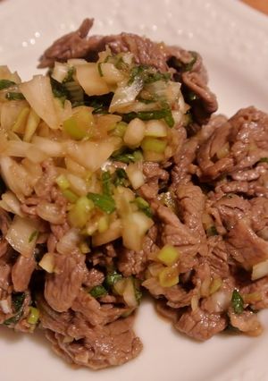 簡単！牛肉とねぎのさっぱりポン酢和え-レシピのメイン写真