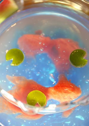 スイカの金魚鉢ゼリー-レシピのメイン写真