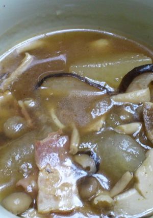 冬瓜の煮物　しゃぶしゃぶのゆで汁を使って-レシピのメイン写真