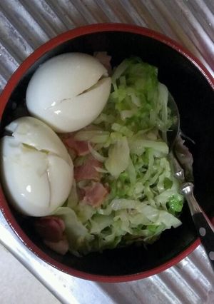 キャベーコン卵丼-レシピのメイン写真