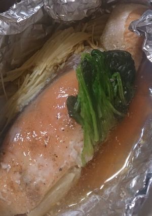 鮭のホイル焼き☆簡単に余り物で！-レシピのメイン写真