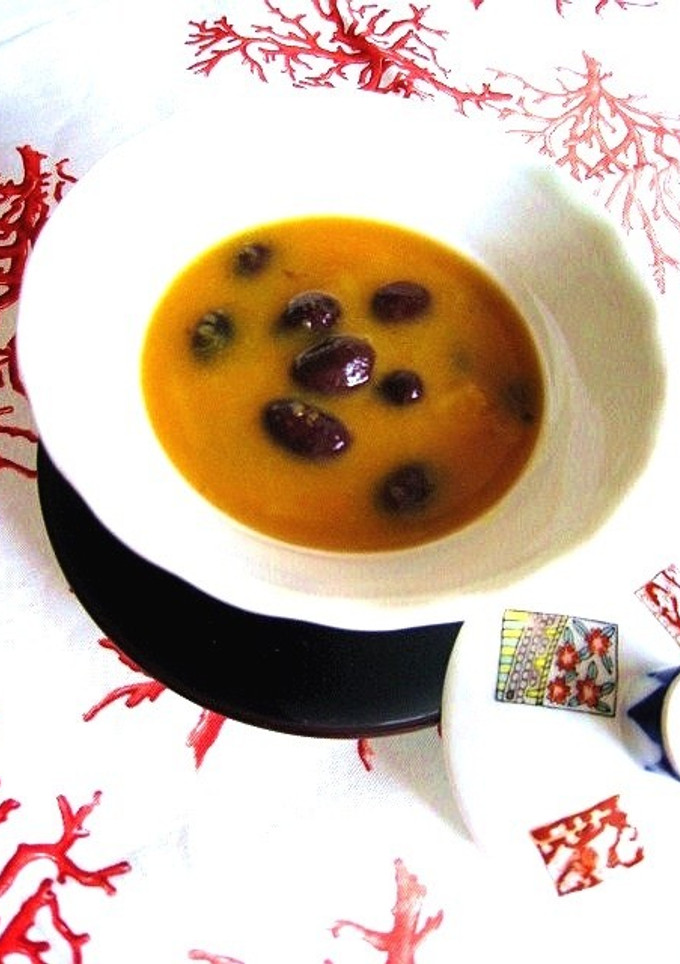 優しい甘さ⌘かぼちゃとお豆の食べるスープ-レシピのメイン写真