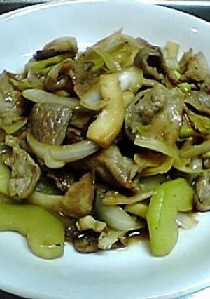 我家の定番♪豚肉と玉ねぎの塩辛炒め-レシピのメイン写真
