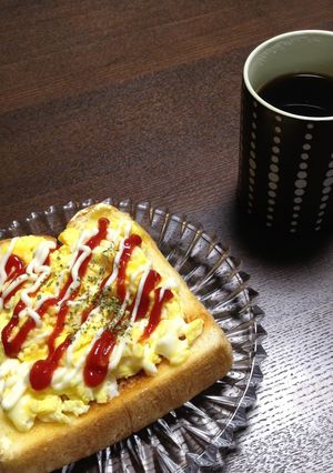 朝食に☆スクランブルエッグトースト-レシピのメイン写真