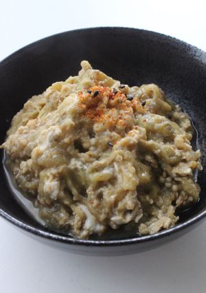 七味でピリッ！焼き茄子の卵とじ-レシピのメイン写真
