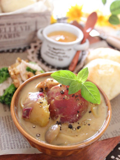 さつま芋とチキンの豆乳カレースープ-レシピのメイン写真