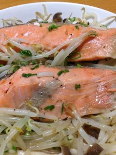 塩じゃけときのこの蒸し焼き-レシピのメイン写真