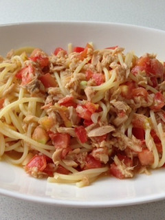 まるごとトマトのツナパスタ♪-レシピのメイン写真