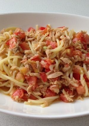 まるごとトマトのツナパスタ♪-レシピのメイン写真