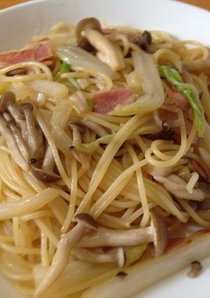 白菜としめじの和風パスタ-レシピのメイン写真