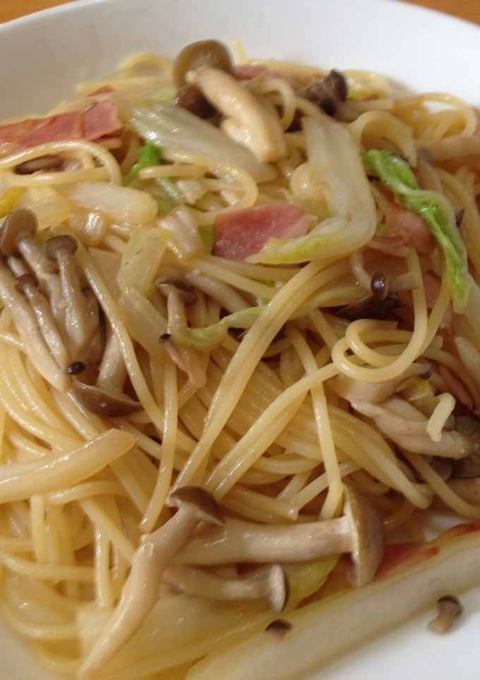 白菜としめじの和風パスタ-レシピのメイン写真