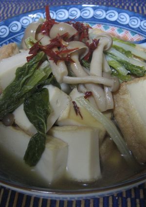 しろ菜と厚揚げの炊きもの-レシピのメイン写真