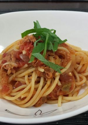 コストコ食材 ツナのトマトソースパスタ-レシピのメイン写真