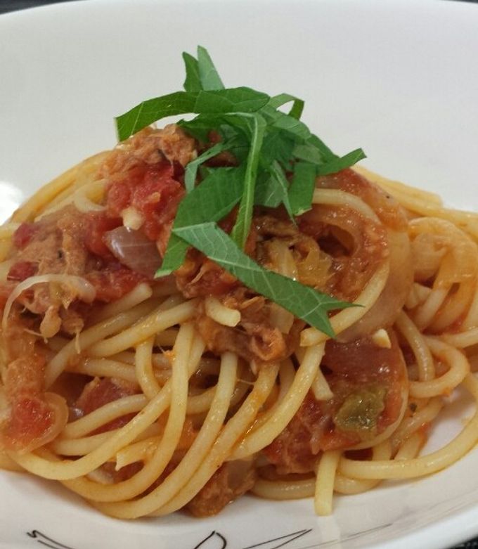 コストコ食材 ツナのトマトソースパスタ-レシピのメイン写真