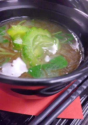 もずくとゴーヤの味噌汁-レシピのメイン写真