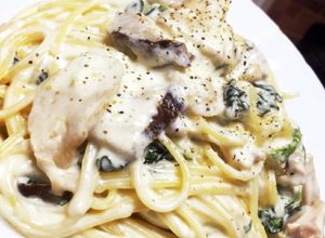 五右衛門風☆鶏とチーズのクリームパスタ-レシピのメイン写真