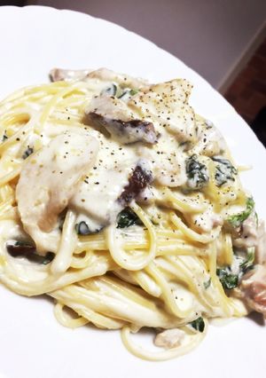 五右衛門風☆鶏とチーズのクリームパスタ-レシピのメイン写真