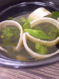 菜の花と巻麩の清汁-レシピのメイン写真