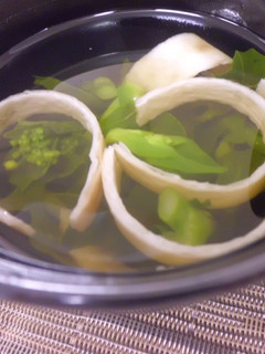 菜の花と巻麩の清汁-レシピのメイン写真