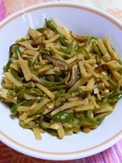 筍とピーマンの炒め物 ごま風味-レシピのメイン写真