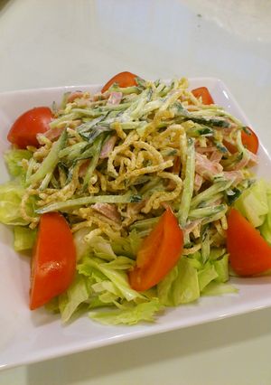 混ぜるだけ☆かた焼きそばのサラダ-レシピのメイン写真