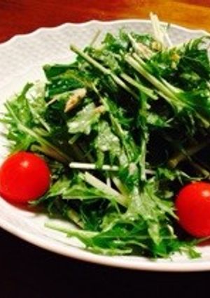 簡単!水菜とツナのサラダ-レシピのメイン写真